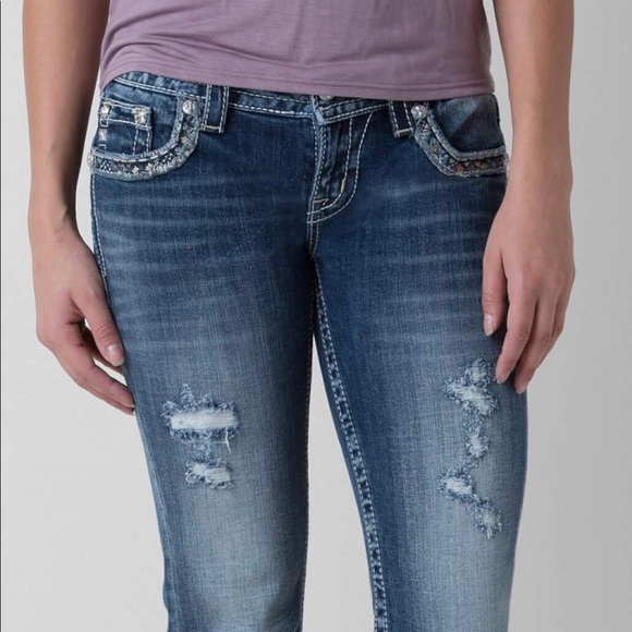 Miss me Stretch Cropped jeans size 28 - Picture 2 of 10